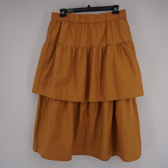 Who What Wear Dresses & Skirts - Who What Wear Women's NWT Orange Tiered Midi Skirt Pull On Size XL